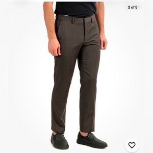 HUGO Men's Modern Fit Wool Blend Dark Brown Dress Pants Sz 32Wx32L